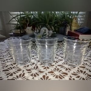 One dozen 5 oz Pyrex clear bowls, great for ingredient prep